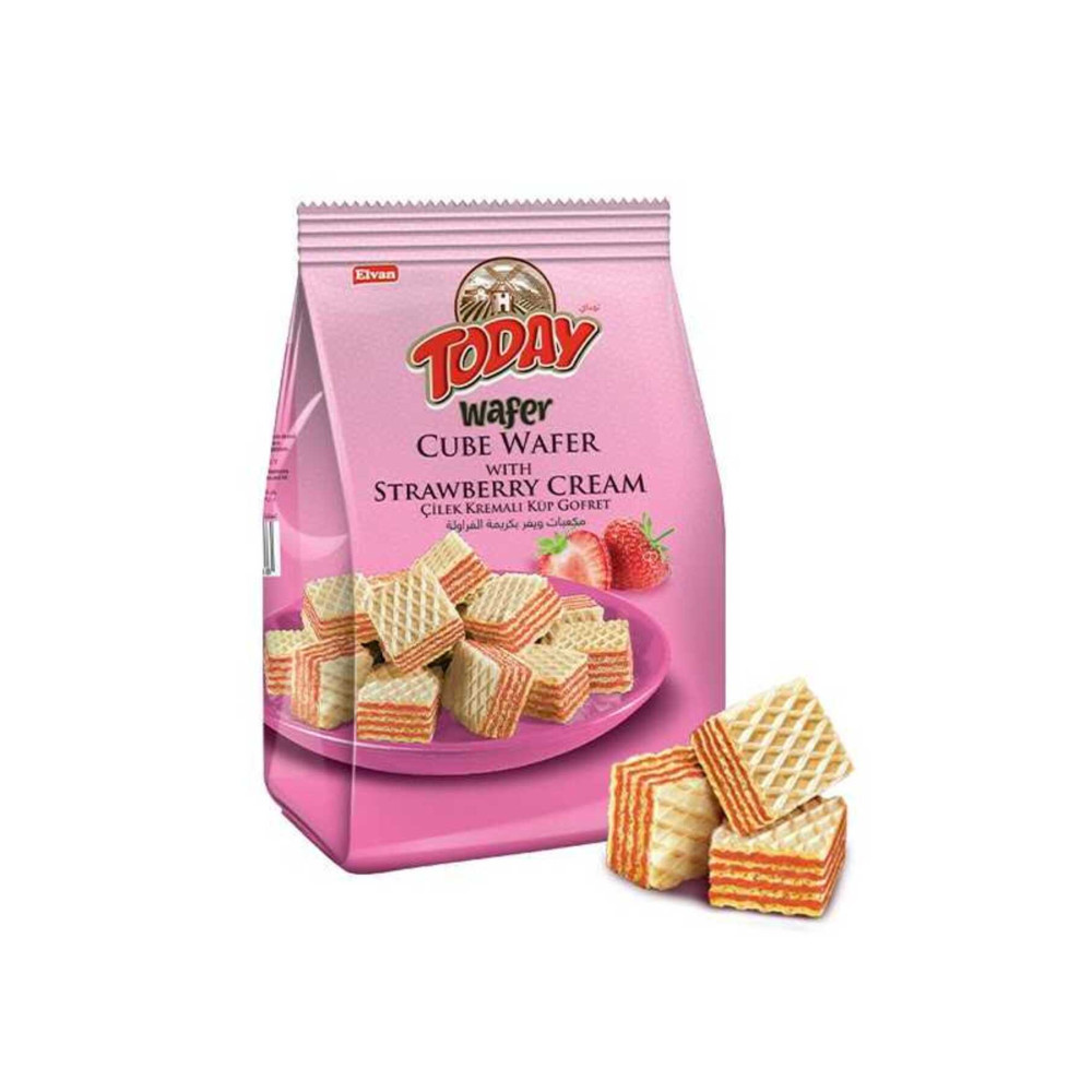 Elvan Today Küp Gofret Çilekli 200Gr. (1 Paket) Çikolata ve Gofret Fiyatı