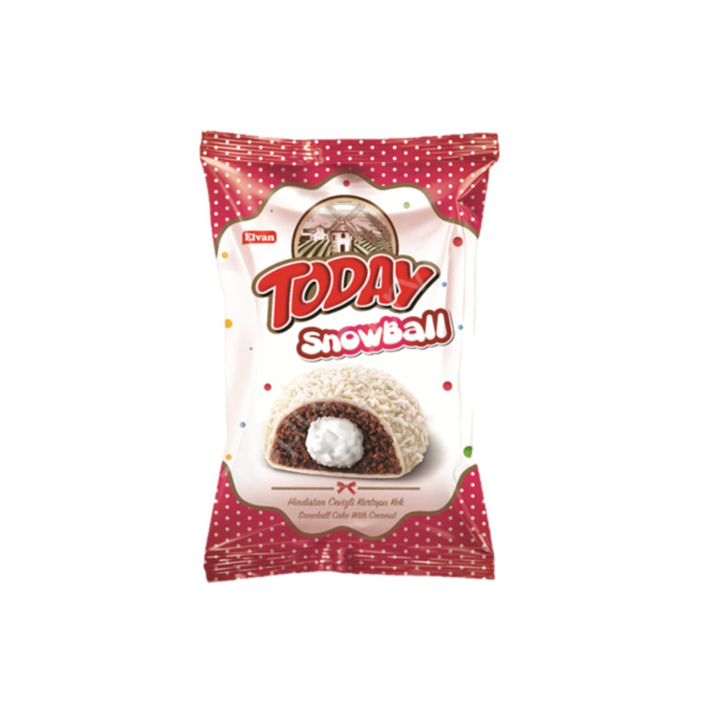 Elvan Today Snowball Hindistan Cevizli Kek 45 Gr. 24 Adet (1 Kutu) Bisküvi ve Kek Fiyatı