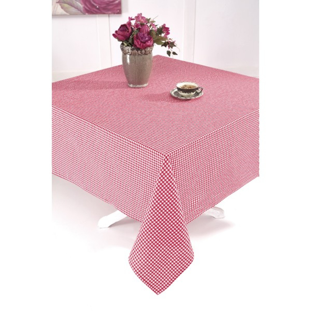 Elvira Home Pötikare Kırmızı Masa Örtüsü Piknik Örtüsü Küçük Kareli Sofra Bezi - 160 x 170 cm Masa Örtüsü Fiyatı