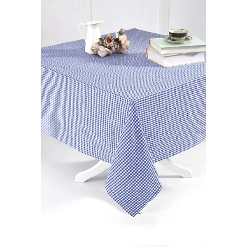 Elvira Home Pötikare Mavi Masa Örtüsü Piknik Örtüsü Küçük Kareli Sofra Bezi - 160 x 170 cm Masa Örtüsü Fiyatı
