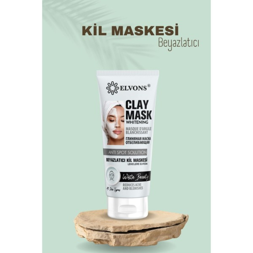 Elvons Kil Maskesi - Beyazlatıcı ve Arındırıcı - Leke Karşıtı Maskeler Fiyatı