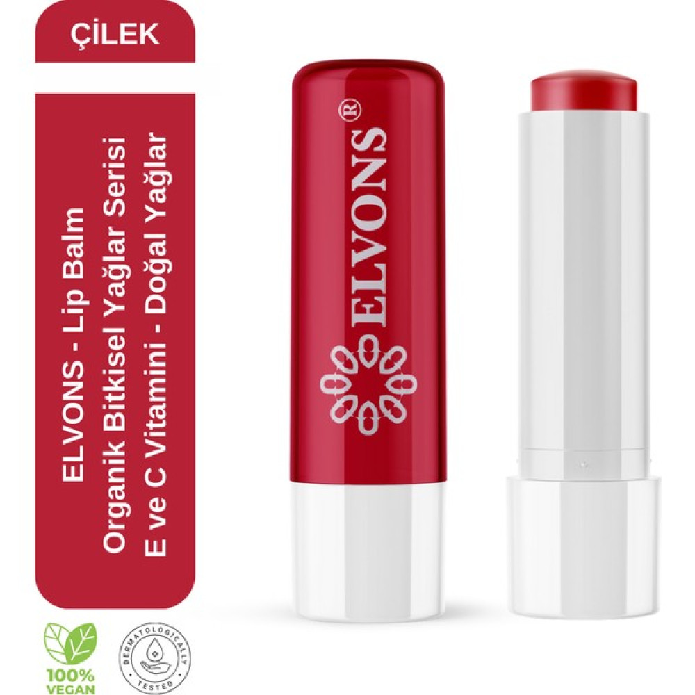 Elvons Lip Balm Dudak Bakım Kremi Besleyici ve Nemlendirici Çilekli Dudak Bakımı / Koruyucu Fiyatı