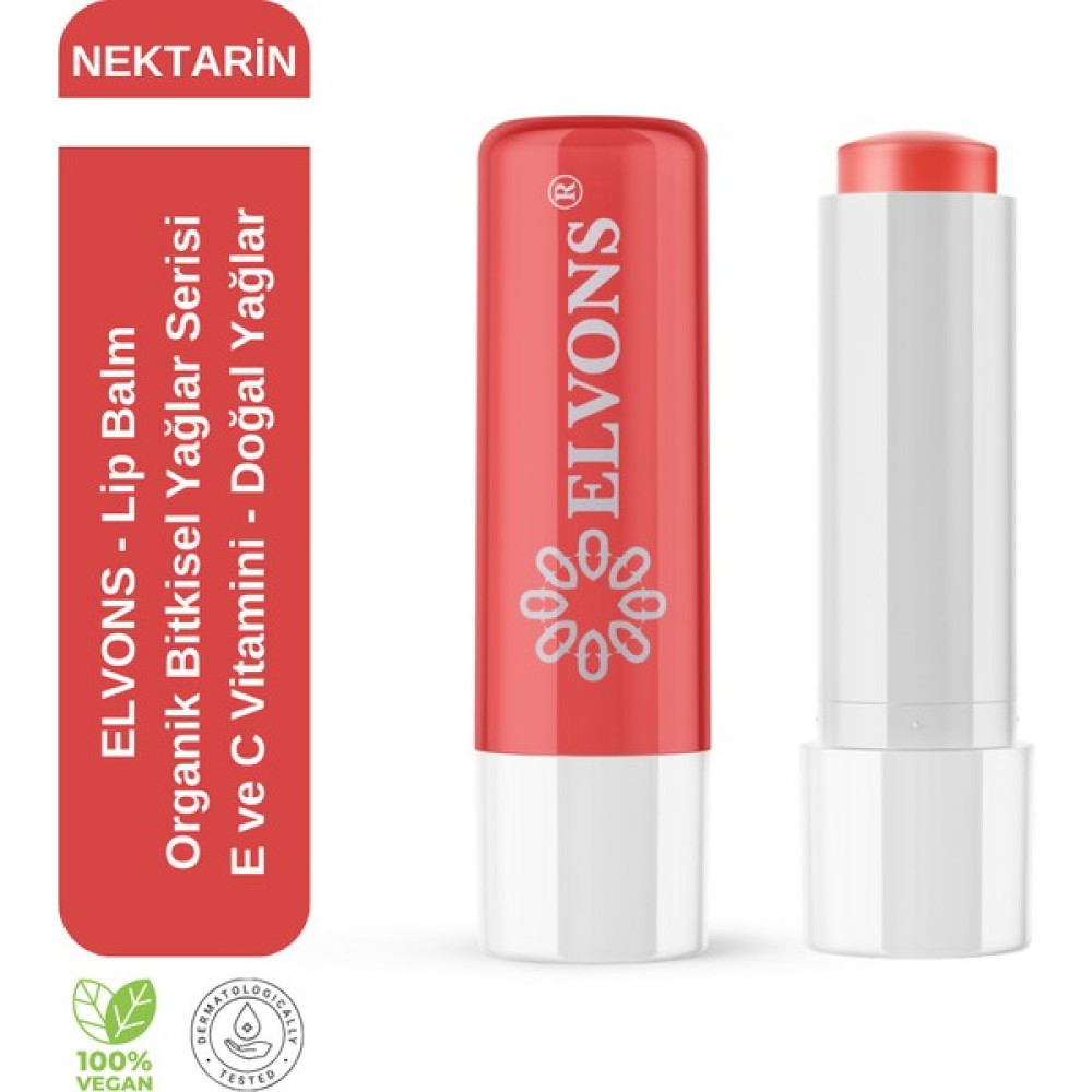 Elvons Lip Balm Dudak Bakım Kremi Besleyici ve Nemlendirici Şeftali (C & E Vitaminleri) Dudak Bakımı / Koruyucu Fiyatı