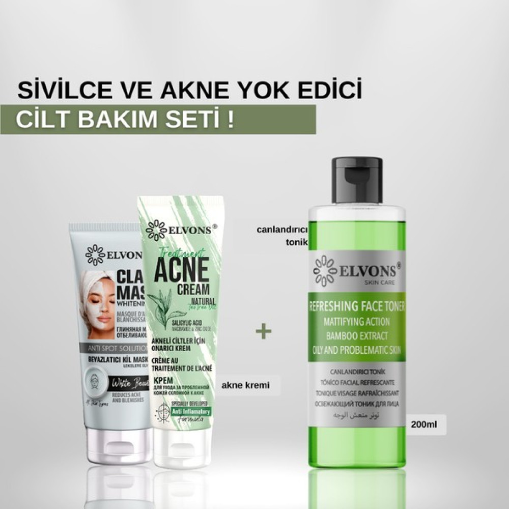 Elvons Sivilce ve Akne Karşıtı Bakım Seti. Vitamin E Akne ve Sivilce Bakımı Fiyatı