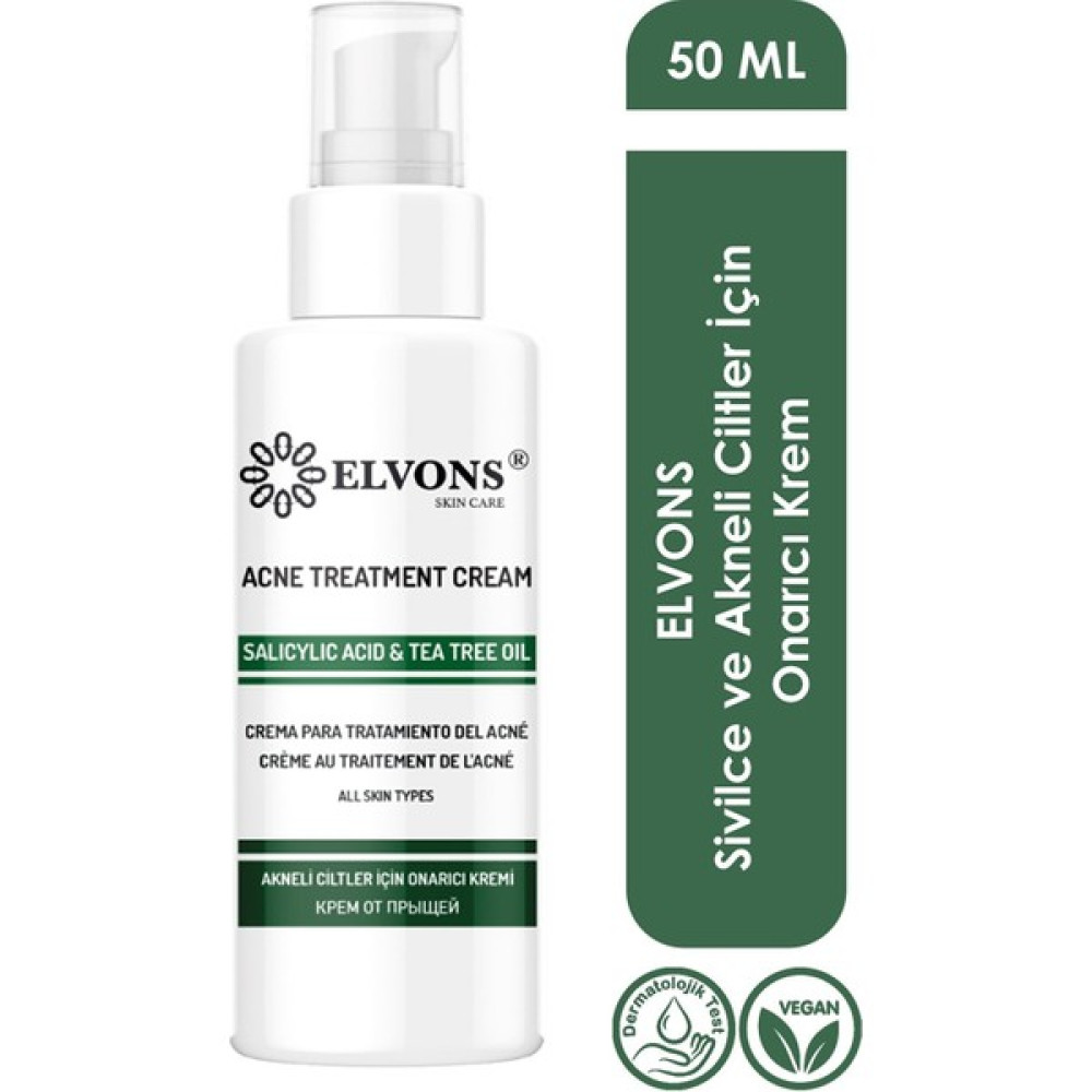Elvons Sivilce ve Akne Onarıcı Önleyici Krem - Yağlı ve Akneli Ciltler İçin 50 ML Akne ve Sivilce Bakımı Fiyatı