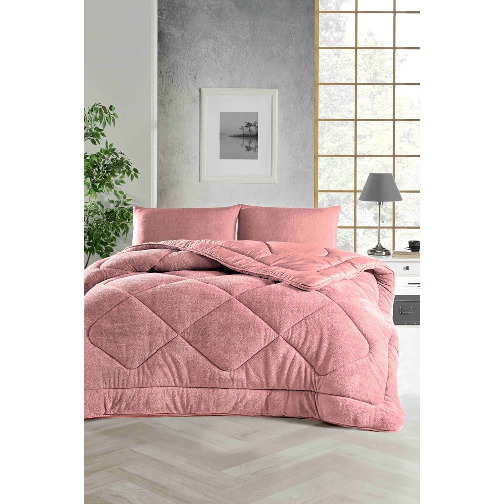 Ely Parker Renkli Yorgan-Wellsoft-Tek Kişilik-Çift Taraflı 155X215 Pembe - 155 x 215 cm Yorgan Fiyatı