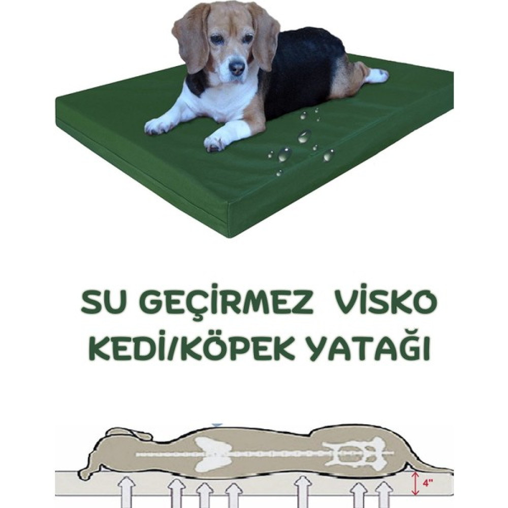 Elyaf Sepeti Kedi Köpek Yatağı +Fermuarlı Su Geçirmez Kılıf 75X60 cm - Koyu Yeşil - 75 x 60 cm Evcil Hayvan Ürünleri Fiyatı