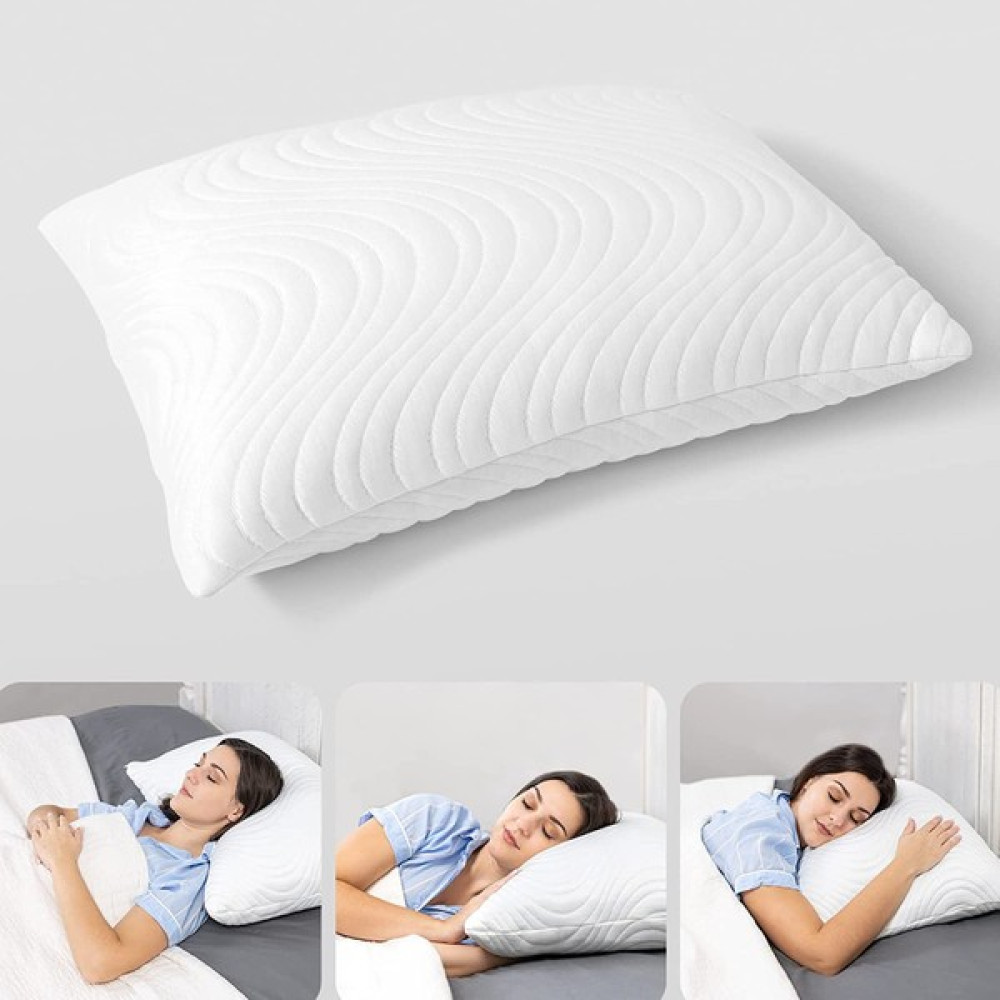 Elyaf Sepeti Visko Uyku Yastığı Premium Kılıflı 1500 gr Dolgulu Visco Sünger 50X70 Ebatında - 50 x 70 cm - Beyaz Yastık Fiyatı