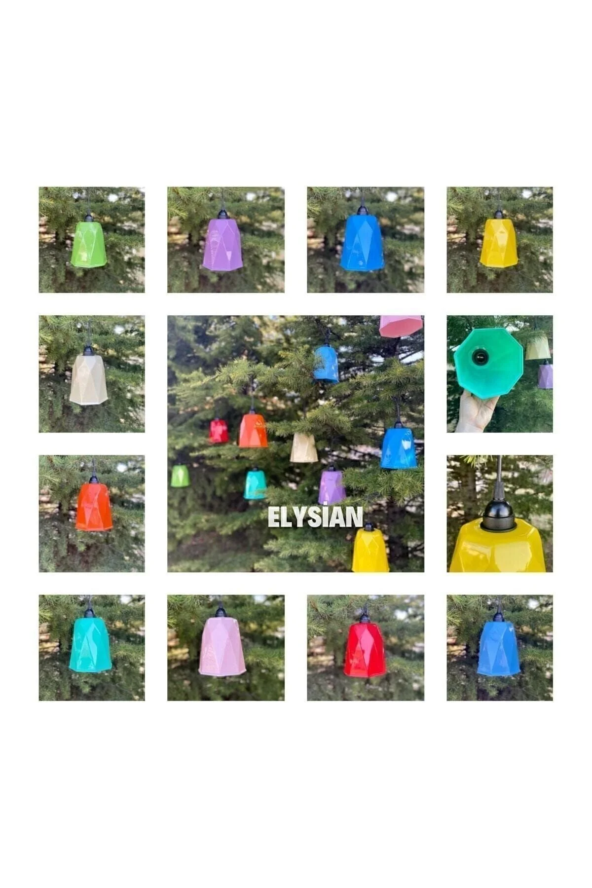 Elysian Ağaç Feneri 10 Adet Rengarenk Bahçe Aydınlatma Dekoru Su Geçirmez Alaçatı Lamba Bahçe Işıkları" Elektrik ve Aydınlatma Fiyatı