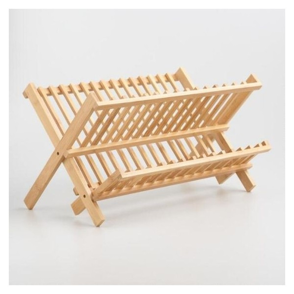 Elzey Home Bambu Dekoratik Bulaşıklık 40X33X26 cm Naturel Pratik Mutfak Gereçleri Fiyatı