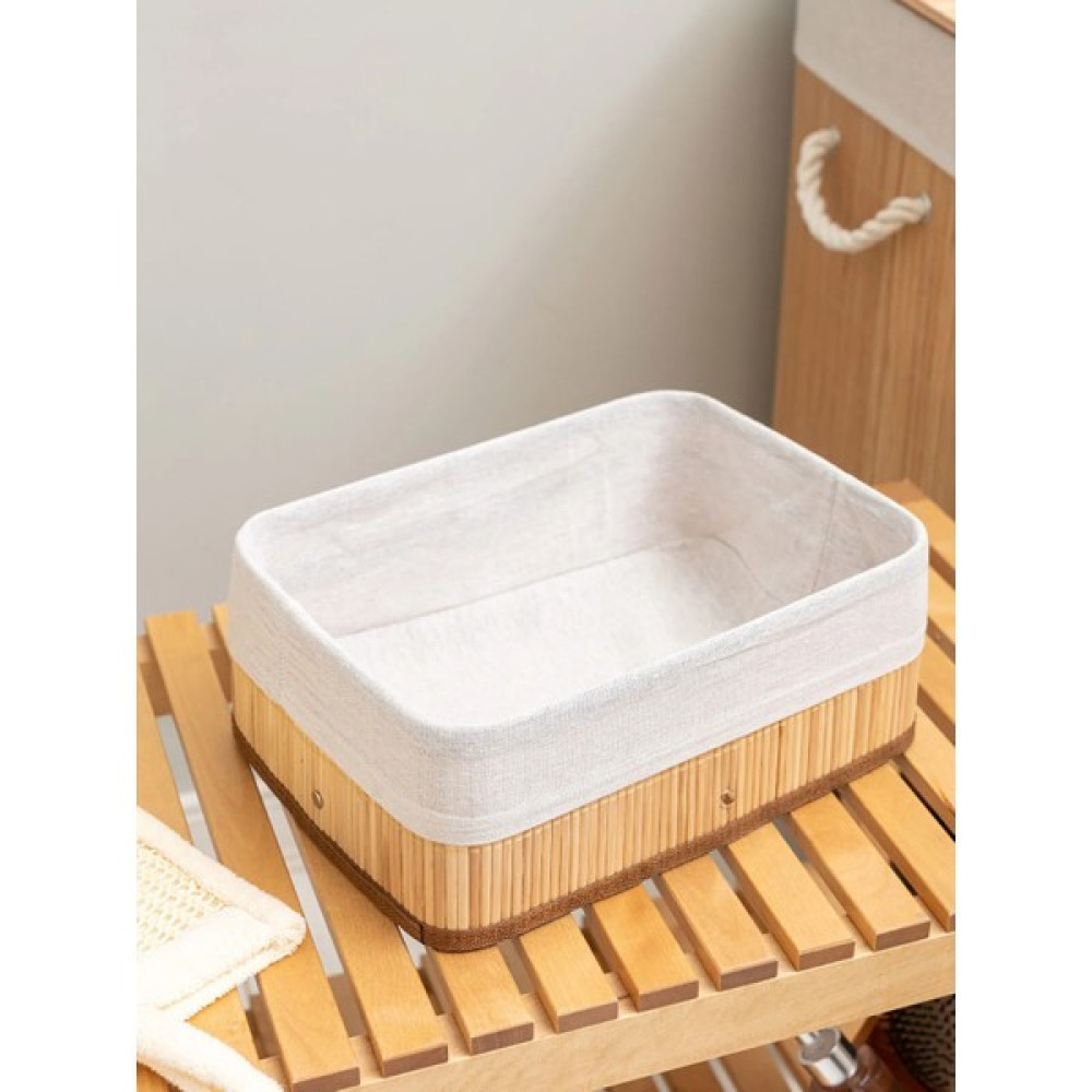 Elzey Home Bambu Dikdörtgen Katlanabilir Sepet Naturel M 29X19X10 cm Sepet Fiyatı