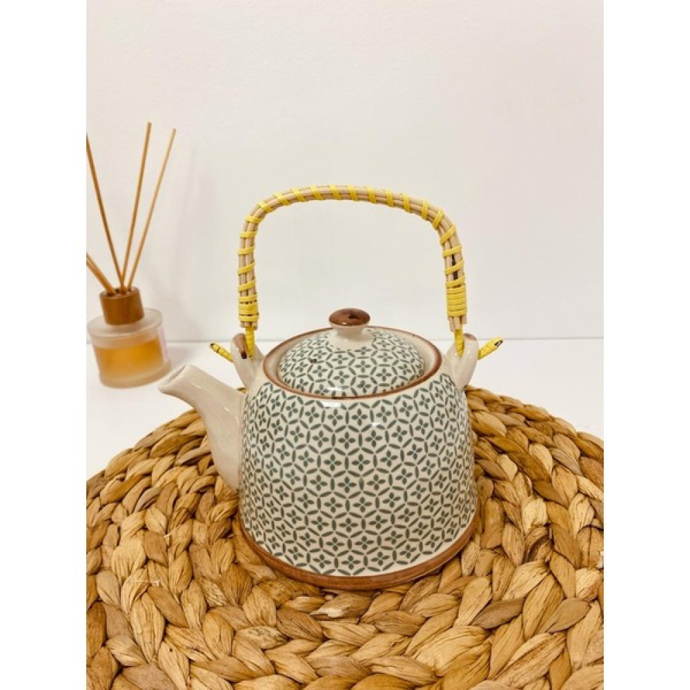 Elzey Home Bambu Saplı Dekoratif Porselen Demlik 1000 ml Çay / Çaydanlık Setleri Fiyatı