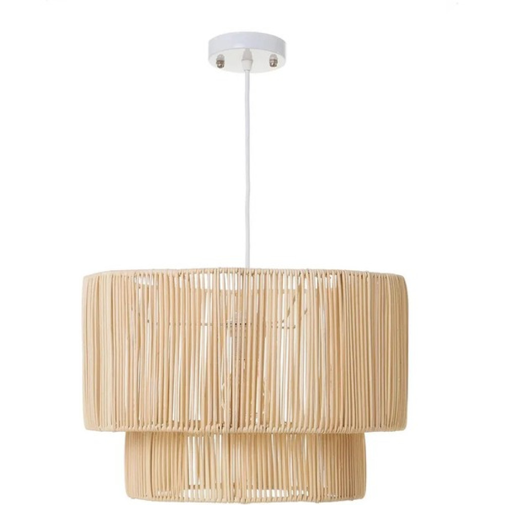 Elzey Home Rattan Dekoratif Sarkıt Avize 40X26 cm Naturel - 1'li - Natural Avize Fiyatı
