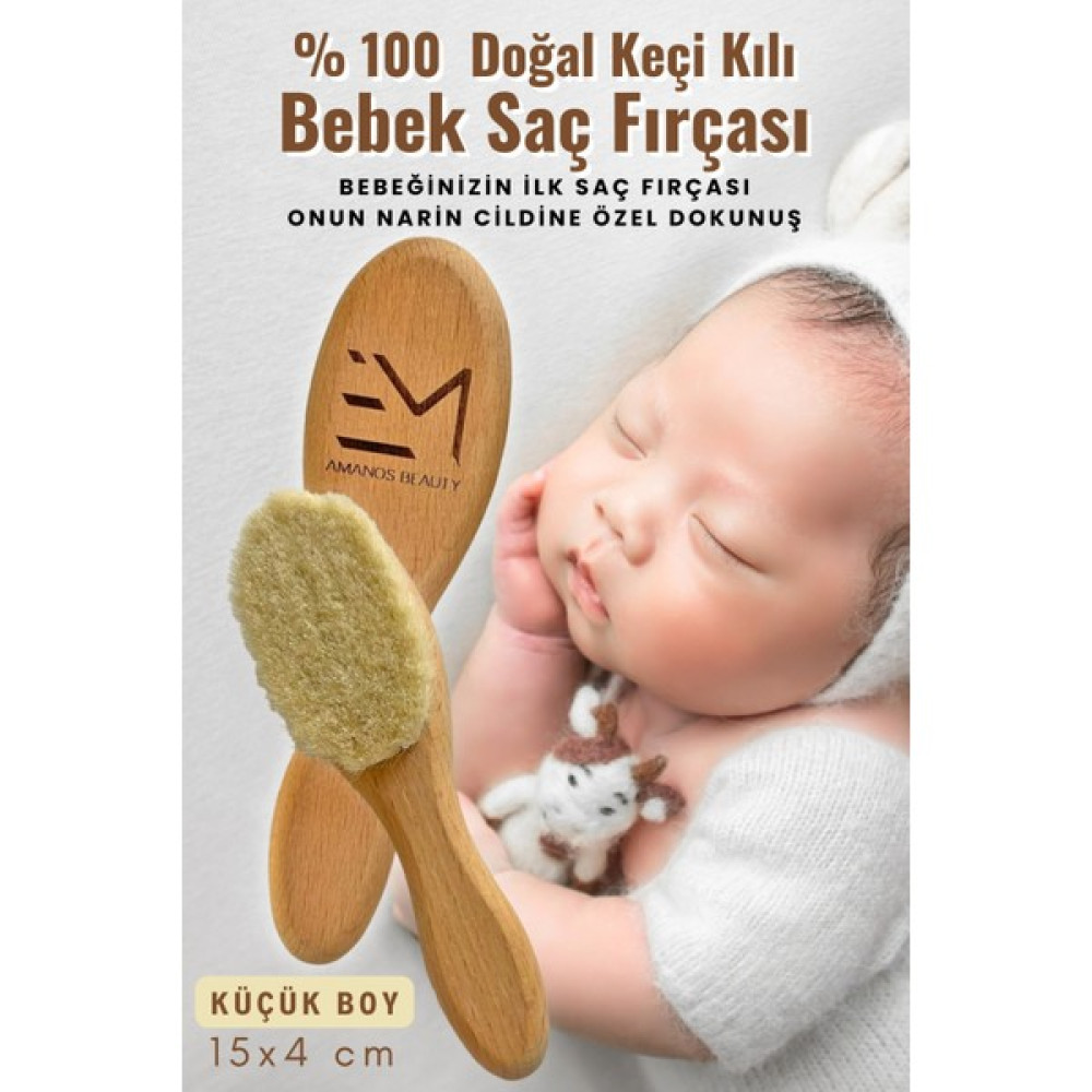 Em Amanos Beauty %100 Doğal Keçi Kılı Bebek Saç Fırçası Bebeğinizin Ilk Saç Fırçası, Onun Narin Cildine Özel Dokunuş Oto Boyaları Fiyatı