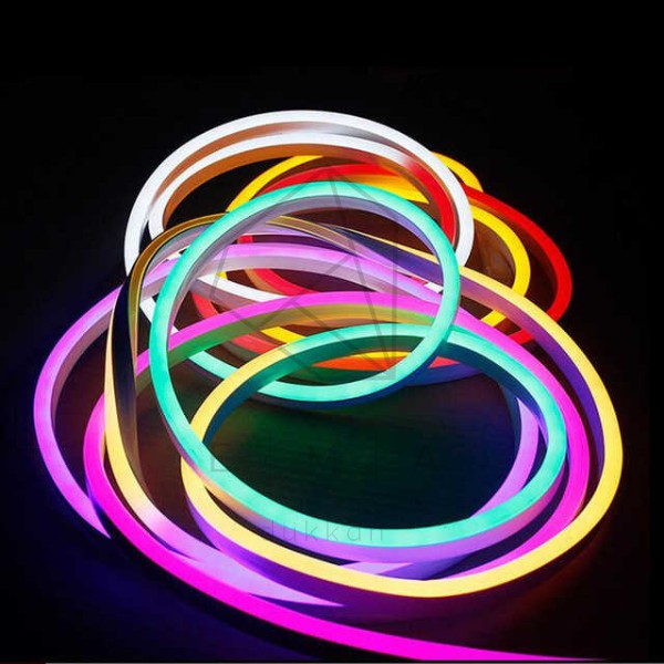Ema Dükkan 12V RGB Neon Led 5 Metre RGB Neon Şerit Led 16 Renkli Kumandalı Animasyonlu RGB Neon Led Şerit - 5 m TV Aksesuarları Fiyatı