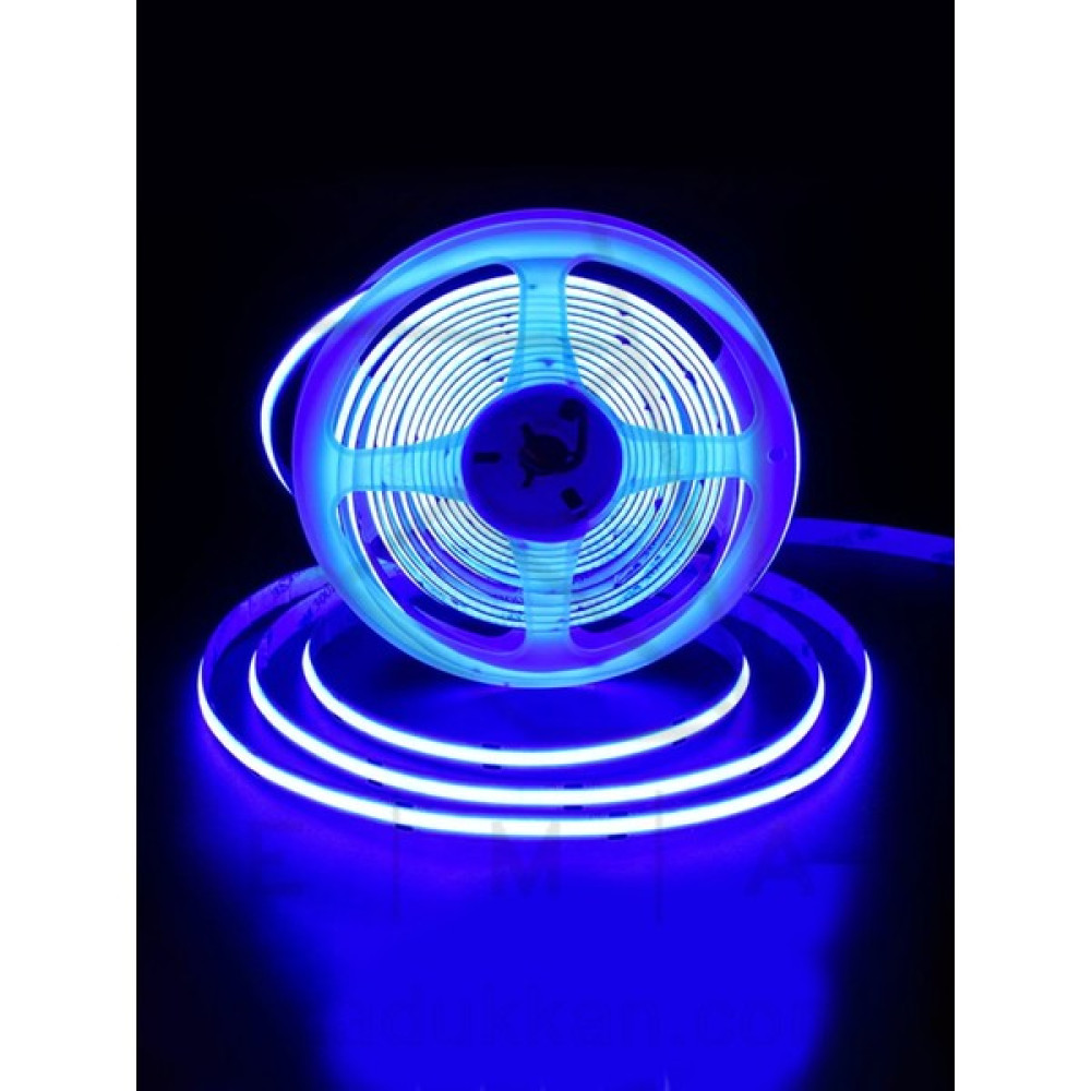 Ema Dükkan Cob Şerit LED Neon Gibi Yanan Yapışkanlı Şerit LED Cob Şerit LED 12 Volt Şerit LED - 5 m - Mavi Led Aydınlatmalar Fiyatı