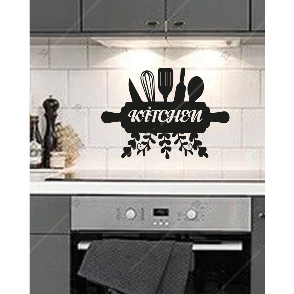 Emach Dizayn Kitchen Mutfak Duvar Dekor Lazer Kesim Hediyelik Eşya Ahşap Tablo - Siyah Kanvas Tablo Fiyatı