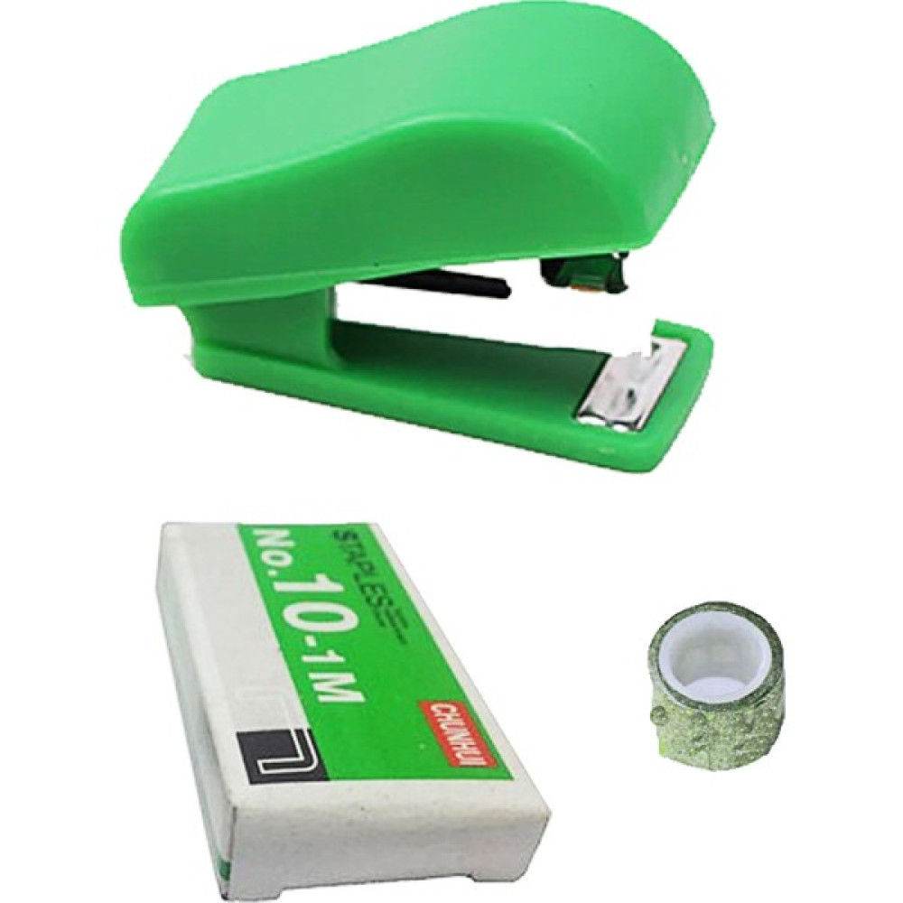 Emach Dizayn Mini Zımba Bant Zımba Teli 3'lü Set Kırmızı 3,8 cm - Koyu Yeşil Zımba Makinesi Fiyatı