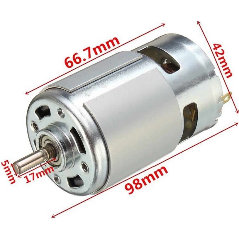 Emay Center RS775 Dc Motor 24V 15000 Rpm Rulmanlı Şarjlı Matkap Cnc Motor Matkaplar Fiyatı