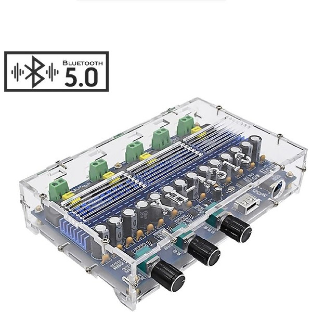 Emay Center TPA3116D2 Bluetooth Amplifikatör Ses 2X50W + 2X100W Subwoofer 12-24V XH-A310 Oto Hoparlörleri & SubWoofer Fiyatı