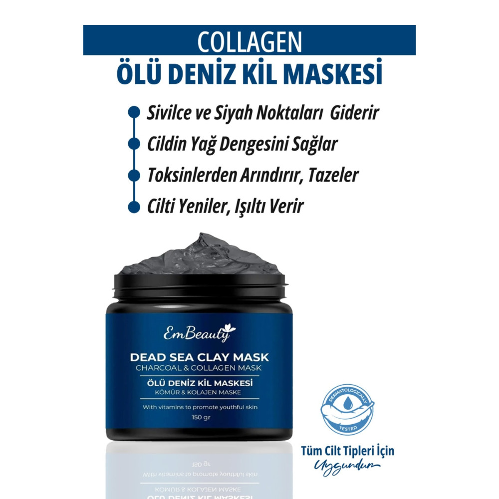 Embeauty Collagen Ölüdeniz Kil Maskesi Akve Ve Siyah Nokta Karşıtı 150 gr Cilt ve Yüz Bakımı Fiyatı