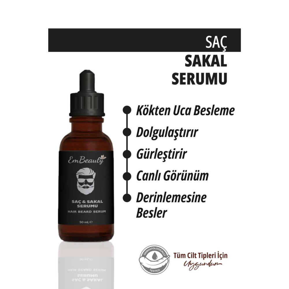 Embeauty Dolgunlaştırıcı Canlandırıcı Saç Sakal Serumu 50 Ml Saç Bakım Maskeleri & Serumlar & Spreyler Fiyatı