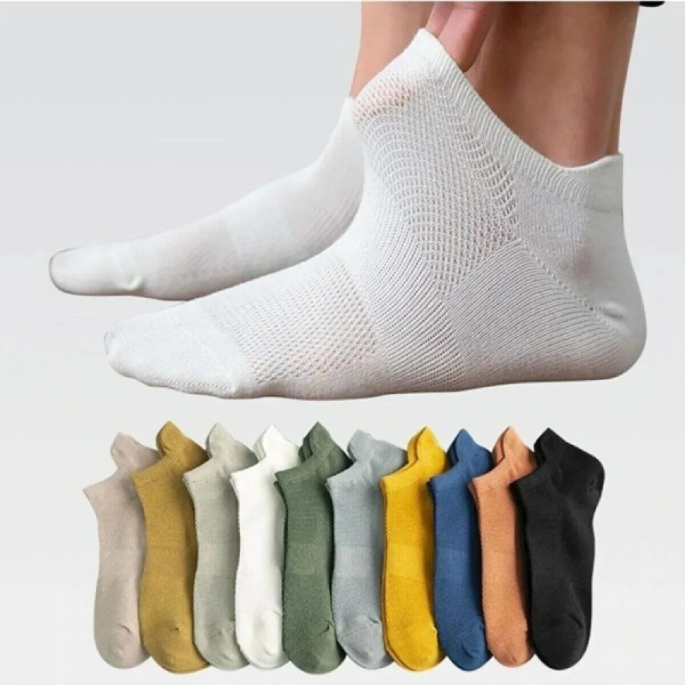 Embey Socks 10 Çift Rahat Kullanım Nefes Alan Özel Yıkanmış Renkli Kısa Patik Çorap Çorap (Outdoor) Fiyatı