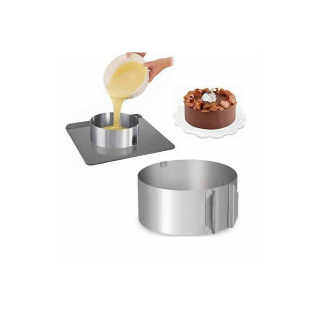 EMBHOME Kek Ve Pasta Paslanmaz Yuvarlak Kelepçeli Ayarlanabilir Çember 16/30 Cm Yükseklik 10 Cm Kek Kalıpları Fiyatı