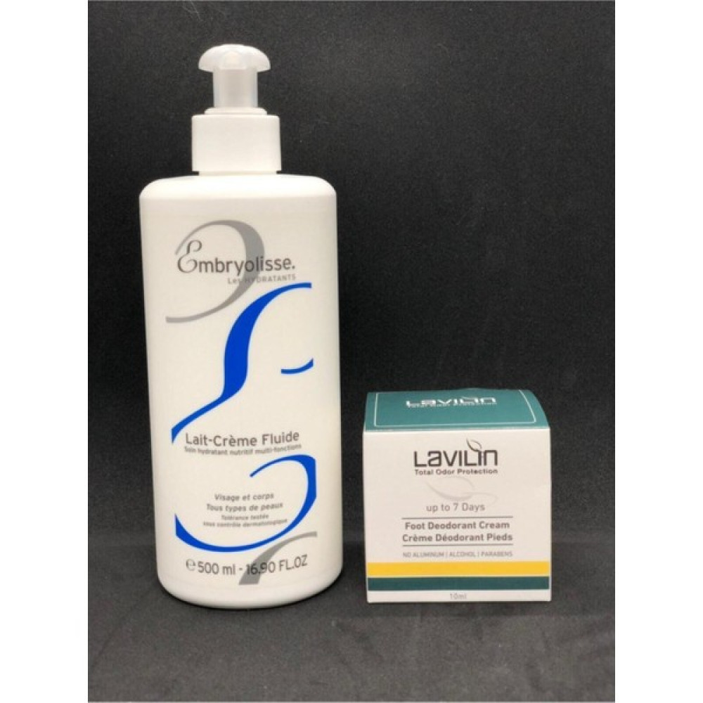 Embryolisse Lait Creme Fluide 500 ml + Lavilin Deodorant Ayak Bakım Kremi - yok Nemlendiriciler Fiyatı