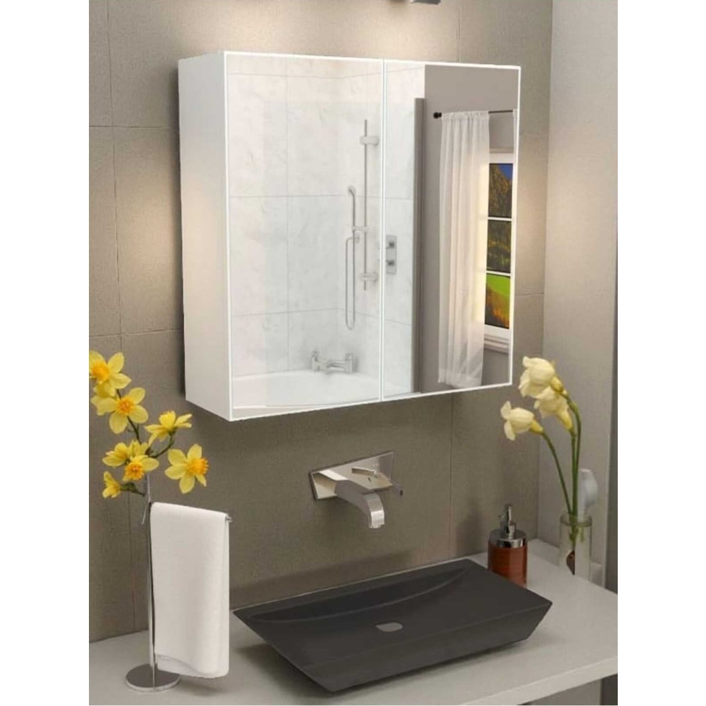 Emdief Home Aynalı Banyo Dolabı Iki Kapaklı 60X60X15 cm Banyo Dolabı / Mobilyası Fiyatı