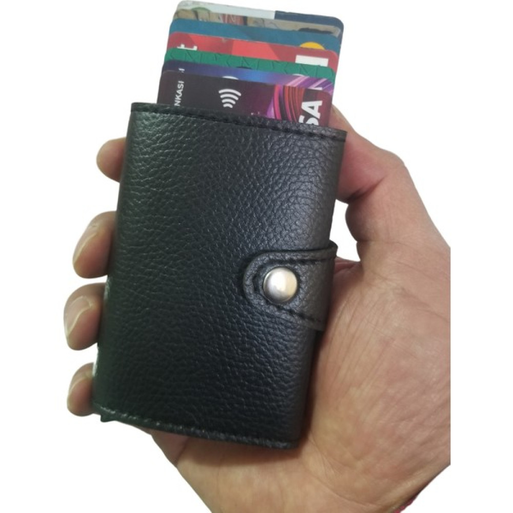 Emek Rdif Korumalı Otomatik Mekanizmalı Deri Cüzdan Kartlık Erkek Cüzdan Fiyatı