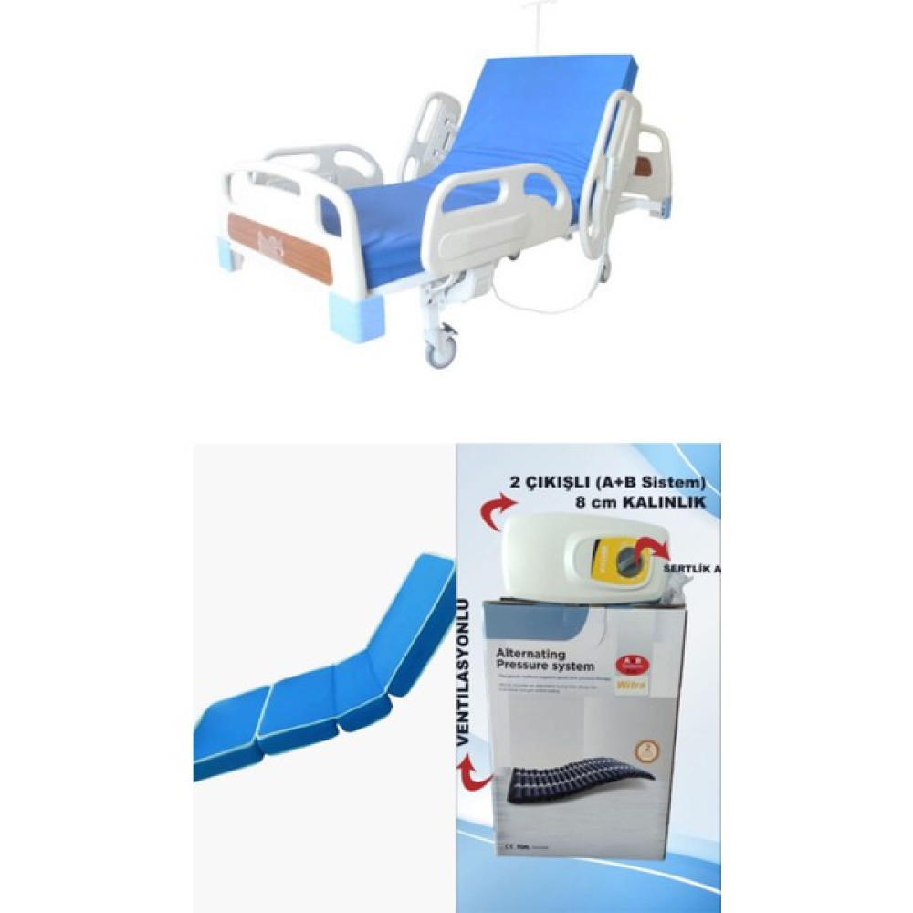 Emek Sağlık 2 Motorlu Full Abs Hasta Karyolası Ab Sistemli 8cm Boru Tipi Havalı Yataklı Takım - 2 Motorlu Full Abs Hasta Karyolası + 4 Parçalı Yatak + A+B Sistemli 8 cm Boru Tipi Havalı Yatak TAKIM Oto Boyaları Fiyatı