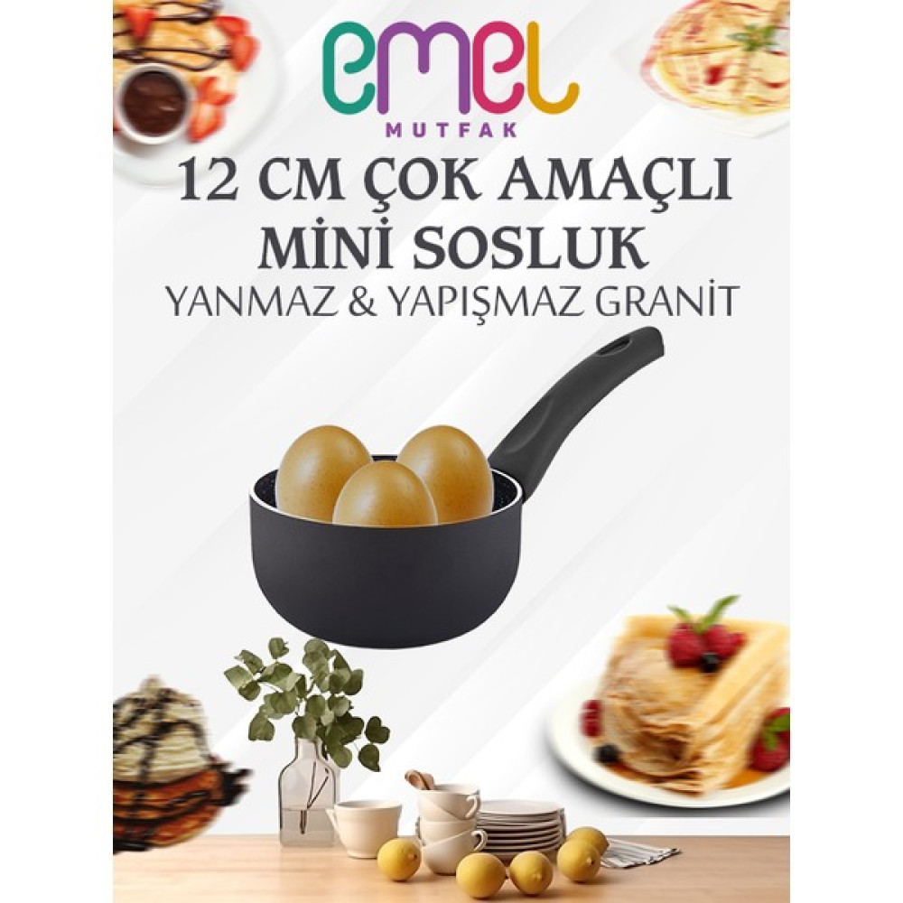 EMEL 12 cm Mini Sos Tavası - Mat Siyah Tavalar Fiyatı