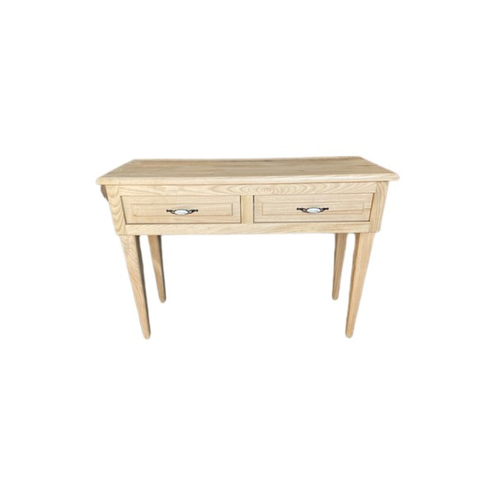 Emel Ahşap %100 Doğal Kestane Ağaç 114X44 cm Çift Çekmeceli Eskitme Naturel Dresuar, Makyaj Masası Dresuar / Makyaj Masası Fiyatı