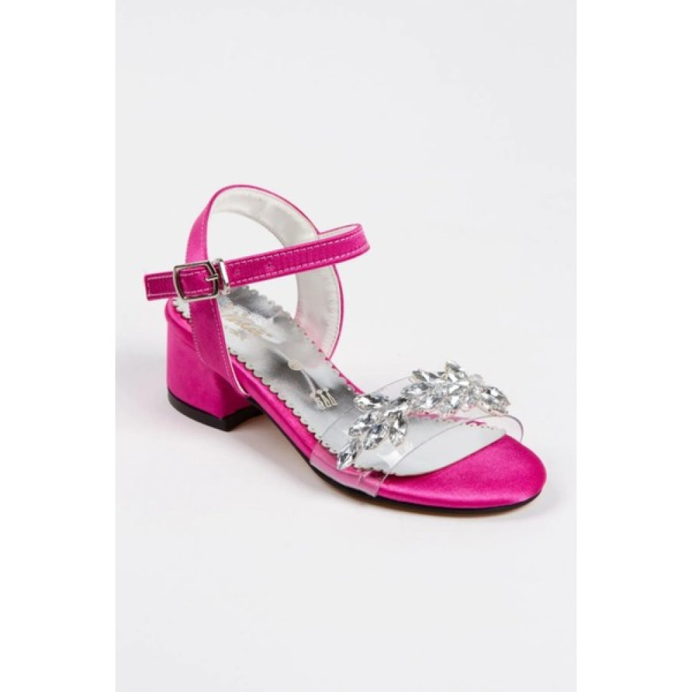 Emela Shoes Kız Çocuk Fuşya Şeffaf Taş Detaylı Topuklu Ayakkabı Kız Çocuk Terlik & Sandaleti Fiyatı