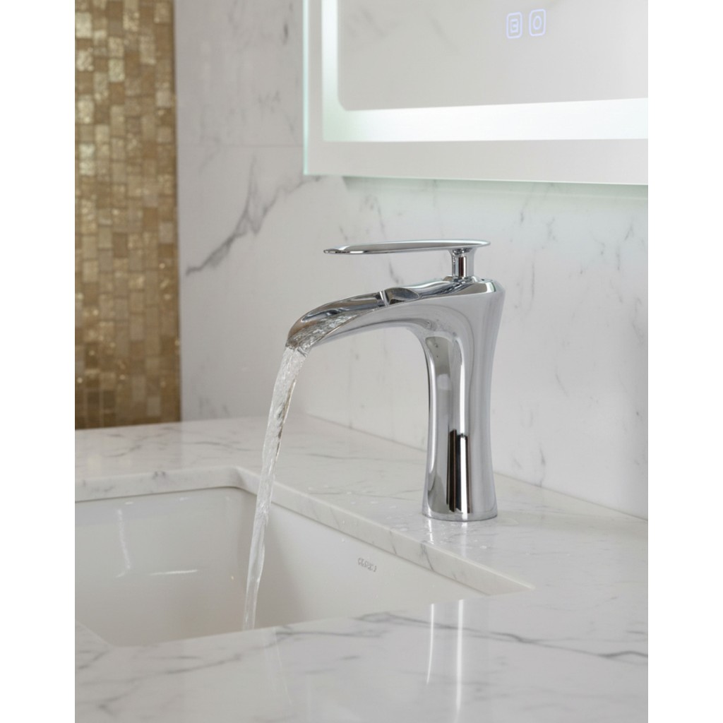 Emfa Aksesuar Krom Şelale Akışlı Lavabo Bataryası - Modern Tasarım Krom Lavabo Bataryası Bataryalar & Musluklar Fiyatı