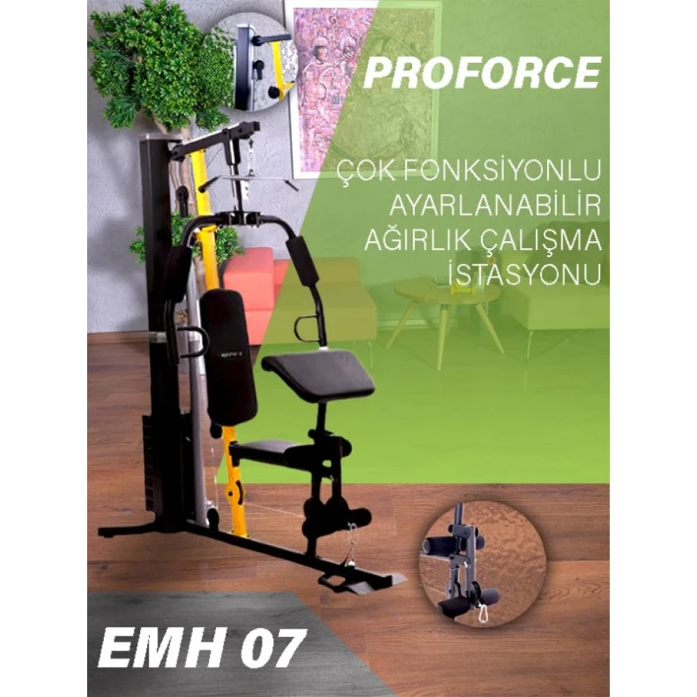 Emh07- Tek Kisilik Cok Fonksiyonlu Ayarlanabilir Agirlik Calisma Istasyonu Dambıllar & El / Ayak Ağırlıkları Fiyatı
