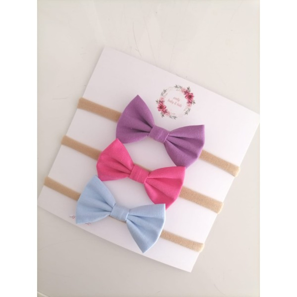 Emily Baby Kids Kumaş Fiyonk Bandana Seti - 3 Adet Toka, Taç & Saç Bandı Fiyatı