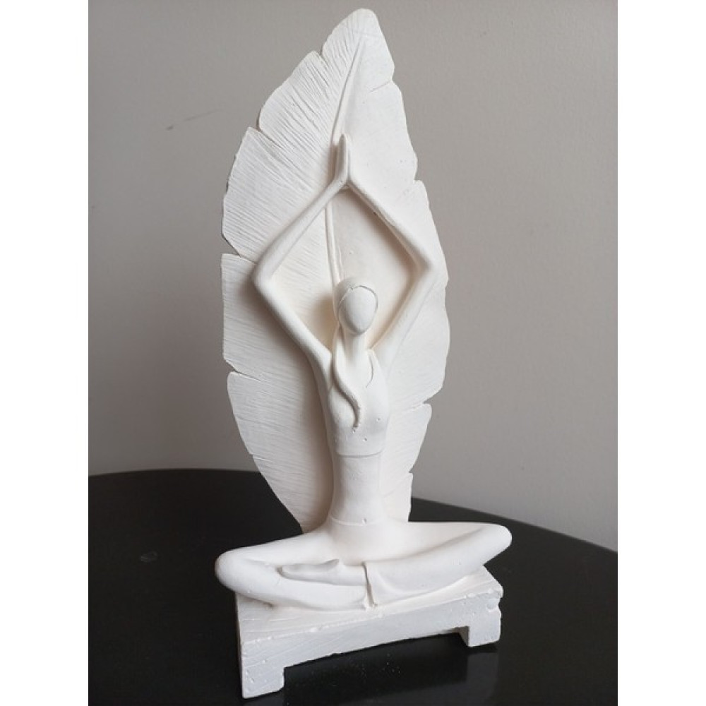 Emily Samy Yoga Yapan Kadın Heykeli - Beyaz - 30 x 13 x 7 cm Sanatsal Malzemeler Fiyatı