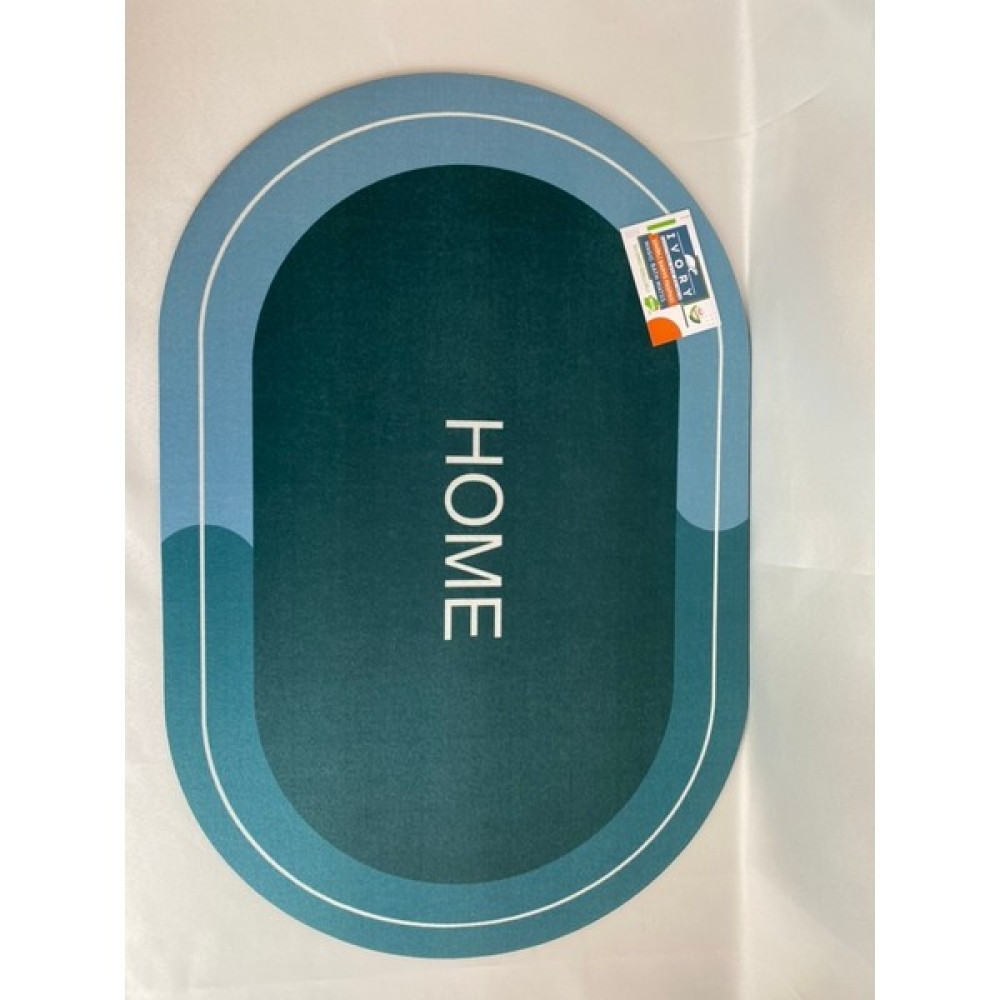 Emin E-Ticaret Su Emici Oval Banyo Paspası Kaymaz Taban Bathroom Yazılı - Yeşil - Mavi Klozet Takımı Fiyatı