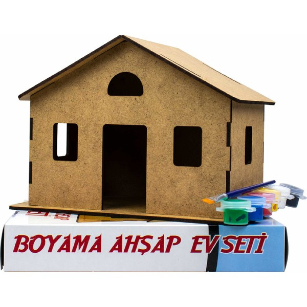 Emin İş Eğitim Boyama Ahşap Klasik Ev Seti Maket Fiyatı