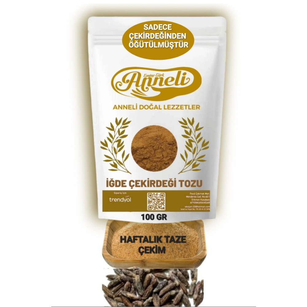 Emine türk anneli 100 Gr Sadece Iğde Çekirdeği Tozu (sadece Iğde Çekirdeğinden Öğütülmüştür) % 100 Doğal Baharat Fiyatı