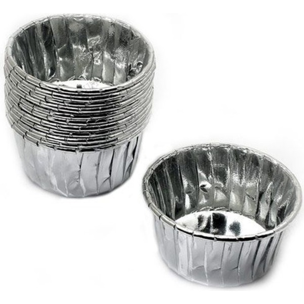 Eminönü Toptancı Cupcake Kalıbı Büyük Boy 62*40 Sufle-Muffin Kek Kalıbı - 16 Adet Gümüş Kek Kalıpları Fiyatı