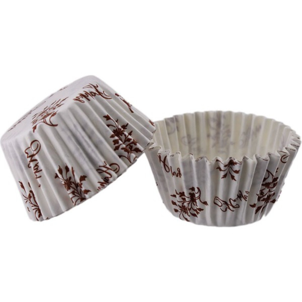 Eminönü Toptancı Kek Kalıbı Pet Kapsül 52X45 mm Kağıt Cupcake Kağıdı (100 Adet) Sarmaşık Desenli Kek Kalıpları Fiyatı