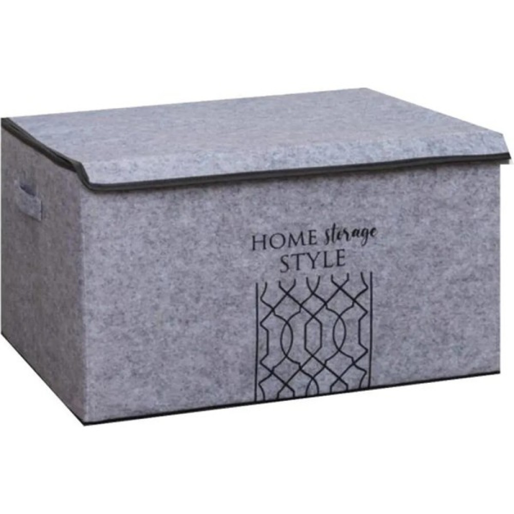 Emir-Ay 3 Adet Keçe Kapaklı Çok Amaçlı Maxi Kutu Hurç 47X37X24CM - Gri Hurç Fiyatı