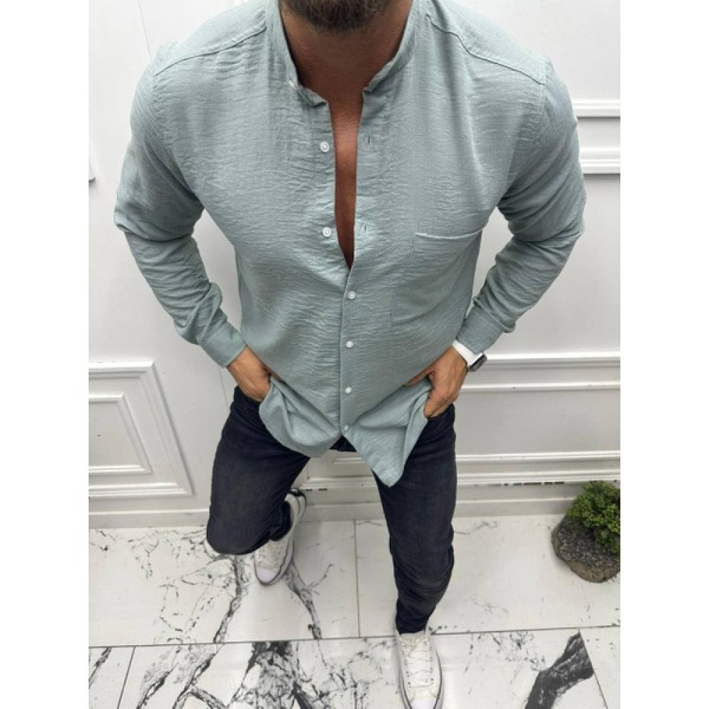 Emir Fashion Emirfashionerkek Keten Dokulu %100 Pamuk Hakim Yaka Oversize Kesim Gömlek Erkek Gömlek Fiyatı