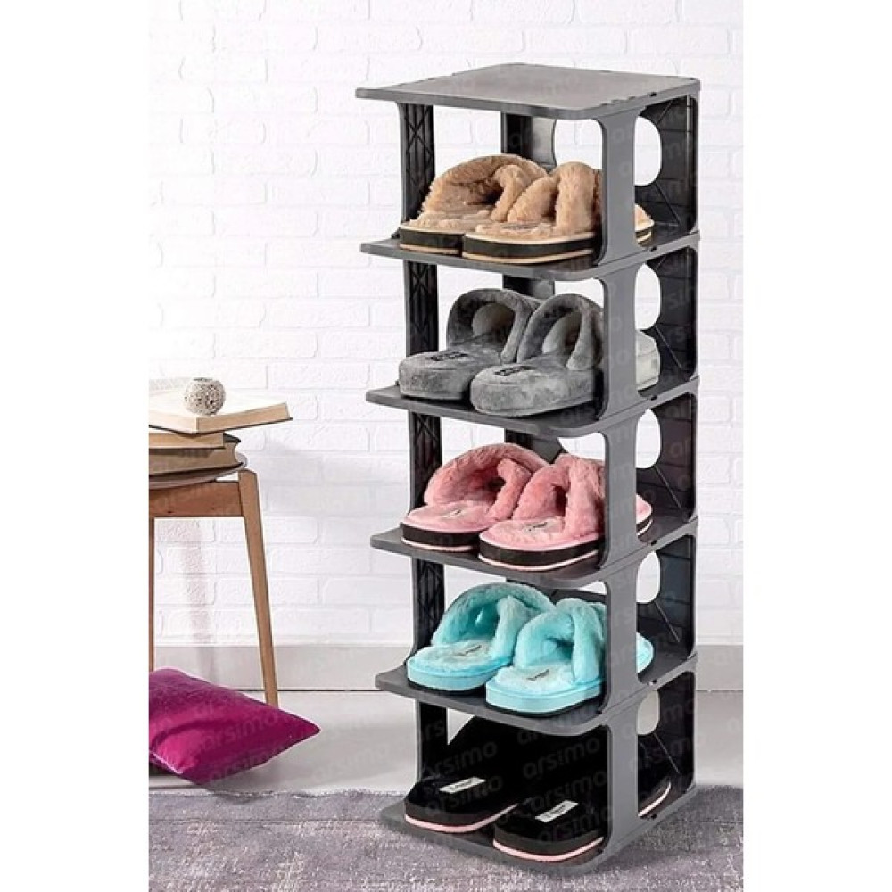 Emir Home Shop 5 Katlı Plastik Ayakkabılık Organizer Çok Amaçlı Düzenleyici Banyo ve Mutfak Rafı Standı Ayakkabılık Fiyatı