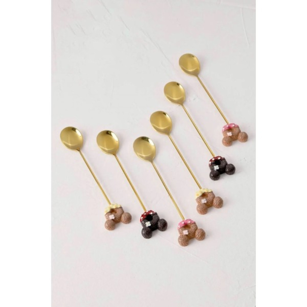 Emir Home Shop Figürlü Paslanmaz Çelik Gold Çay Kaşığı 6 Adet Çatal / Kaşık / Bıçak Takımları Fiyatı