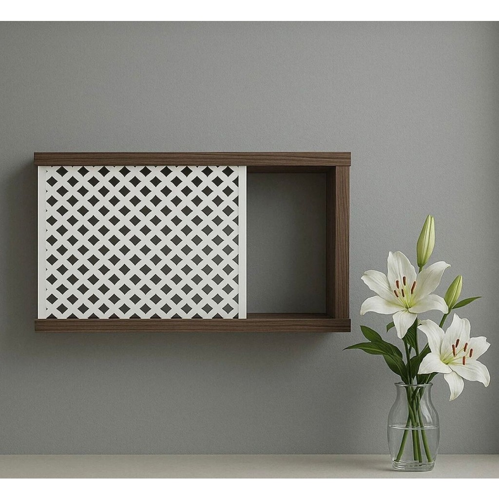 Emizey Trend Giyim Dekoratif Duvara Asılabilir Sigorta ve Modem-Wifi Saklama Kutusu 30X40 cm Derinlik 11 - Kahverengi Router Fiyatı