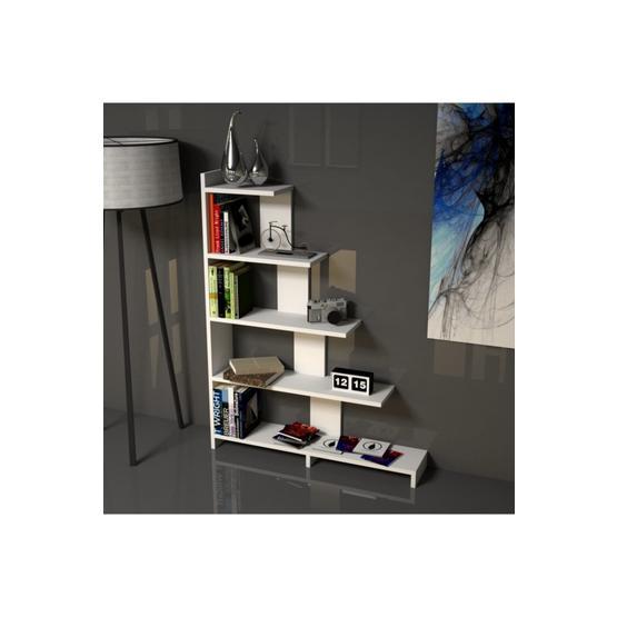 Emkawood Beyaz Step Kitaplık Kitaplık Fiyatı